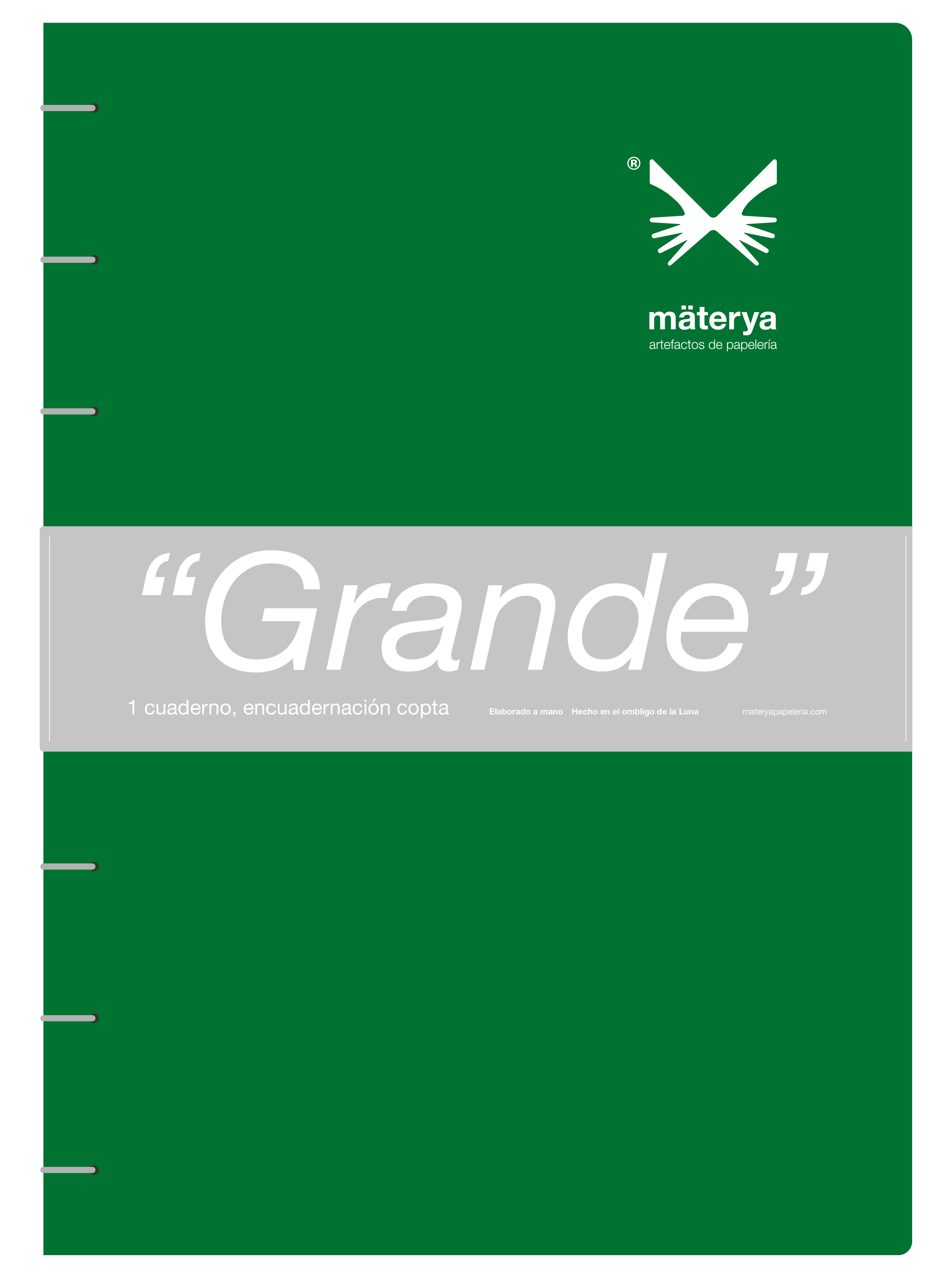 Cuaderno con encuadernación copta tipo "Grande" (22 x 28.5 cm)